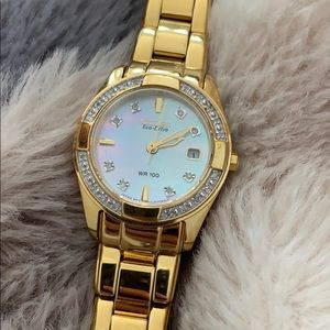 Citizen Eco Drive WR100 Gold Diamond Watch